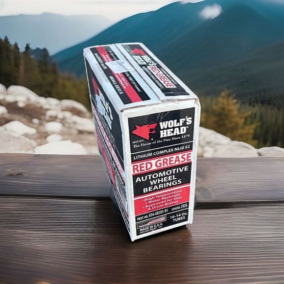Wolf'S Head Red Grease NLGI #2 (836-88301-91) 14 Oz Tube, Pack of 10 - Picture 2 of 5